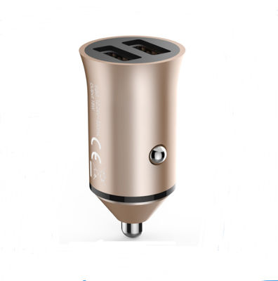 Aluminium Alloy Twin Port 5V2.4A 21mm Cell Phone Car Charger