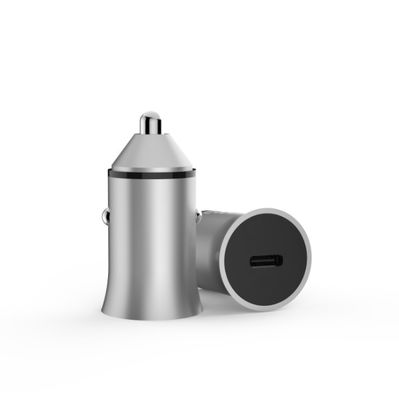 Mini Design Aluminium Alloy PD 18W Fast Charging QC3.0 Type-C USB Car Charger