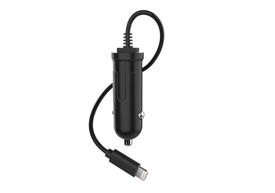 2.4A Lightning 18W PC ABS 18W Single Port Car Charger With Cable