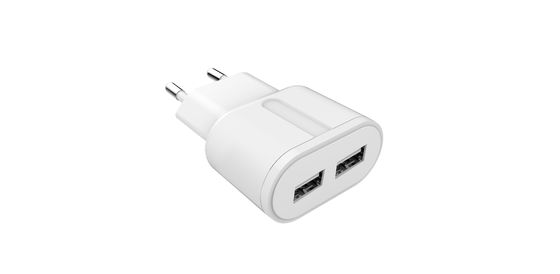 RoHS 5V 2.4A EU Dual Port Usb Wall Charger