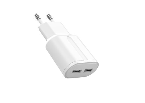 RoHS 5V 2.4A EU Dual Port Usb Wall Charger