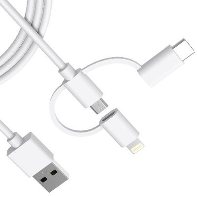 3 in 1 PVC 28g 10ft Multiple USB Port Charger