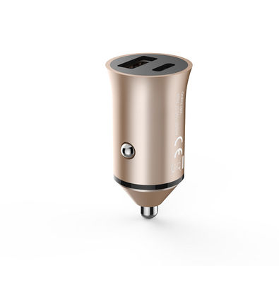 Aluminium Alloy Dual Port A Max 5V3A 36W Quick Charge 3.0 Car Charger