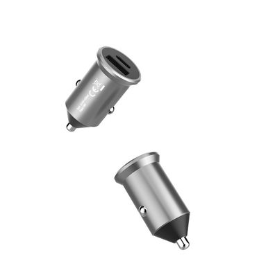 A C Plastic Head Dual Ports PD FCC 18W 2.4A Cell Phone Car Charger