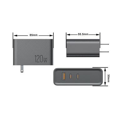 DOE VI 120W GaN Triple Port Charger For Travel Carry