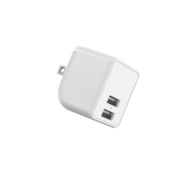Foldable Prong 5V 2.4A Dual USB Flip Charger 617059 TBC